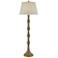 Bourgeon Natural Rope and Dark Gold Leaf Floor Lamp
