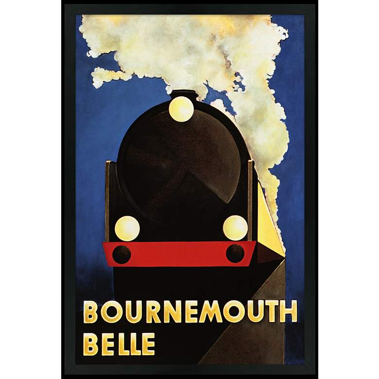 Image 1 Bournemouth Belle 30 inch High Black Rectangular Giclee Wall Art