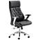 Boutique Black Faux Leather Adjustable Swivel Office Chair