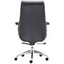 Boutique Black Faux Leather Adjustable Swivel Office Chair