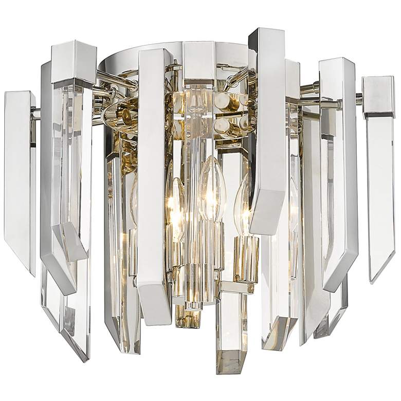 Image 1 Bova 17 1/4" Wide Polished Nickel 4-Light Ceiling Light