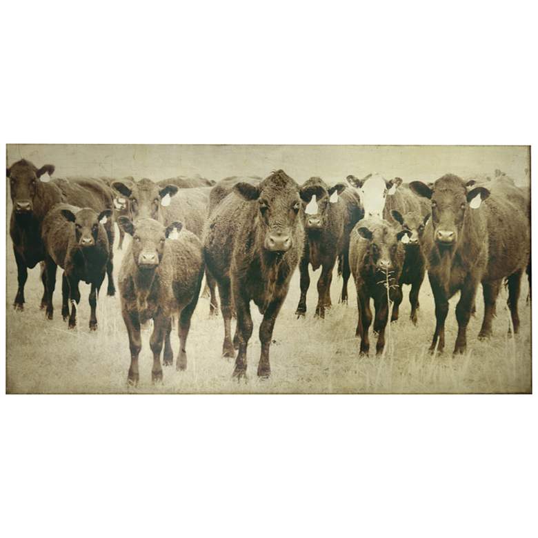 Image 1 Bovine 76" Wide Rectangular Canvas Wall Art