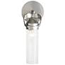 Bow 1-Light Bath Sconce - Sterling Finish - Clear Fluted Glass