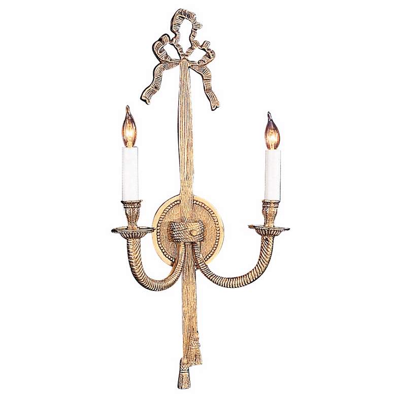 Image 1 Bow and Tassel 21 inch High Two Light Wall Sconce
