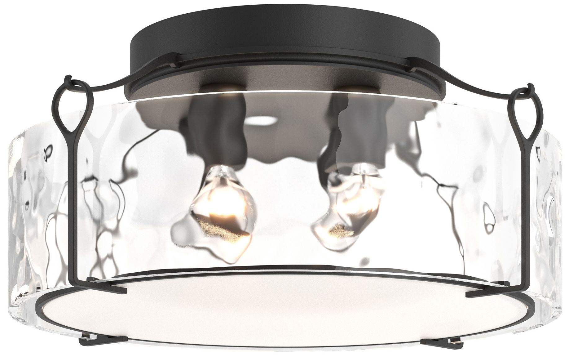 Bow Black Large Semi/Flush With Water Glass - Made to Order