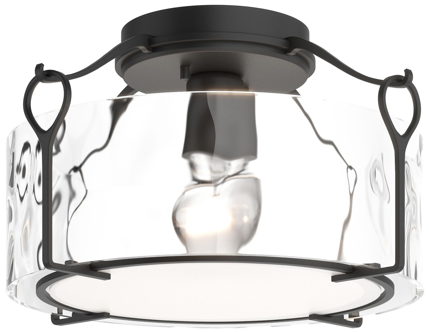 Bow Black Medium Semi/Flush With Water Glass - Made to Order