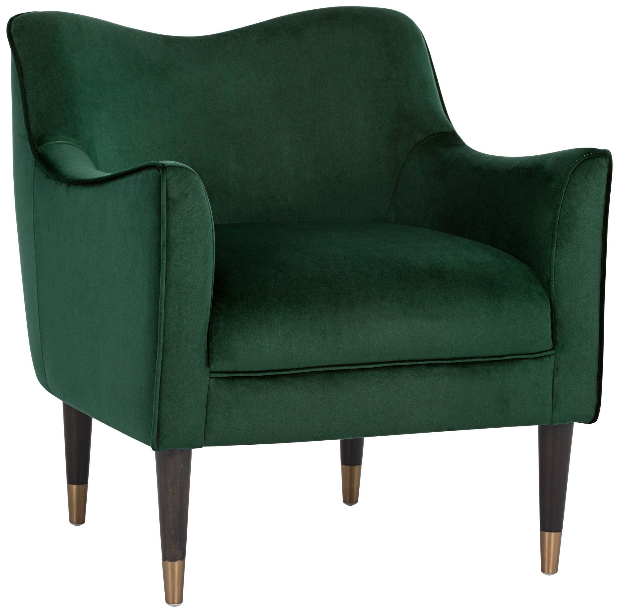 green fabric armchair