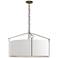 Bow Large Pendant - Bronze Finish - Natural Anna Shade