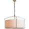 Bow Large Pendant - Dark Smoke Finish - Flax Shade