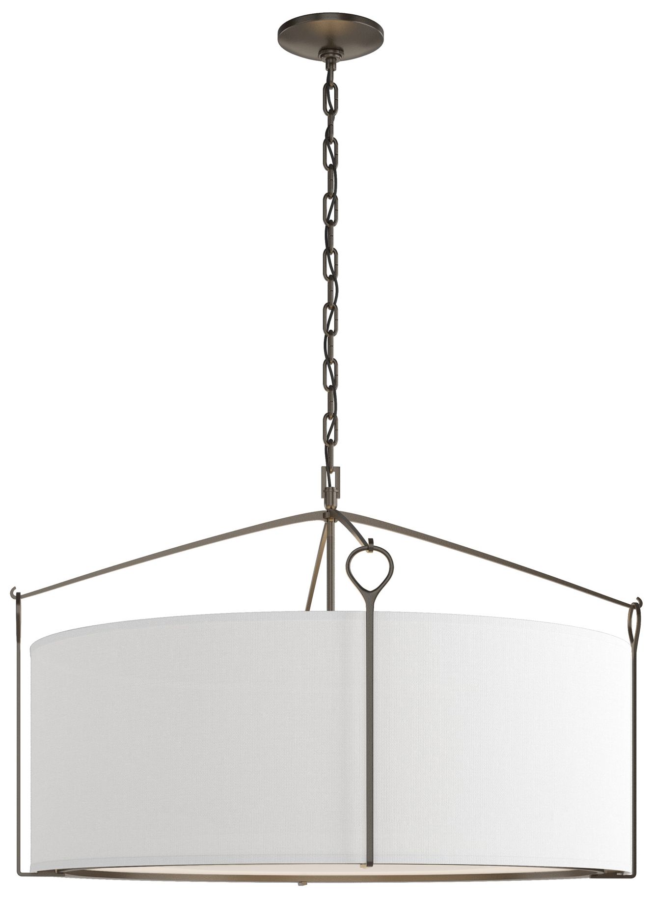 Bow Large Pendant - Oil Rubbed Bronze - Anna Shade - Made to Order