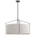 Bow Large Pendant - Oil Rubbed Bronze - Flax Shade