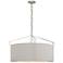 Bow Large Pendant - Sterling Finish - Flax Shade