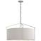 Bow Large Pendant - Vintage Platinum Finish - Flax Shade