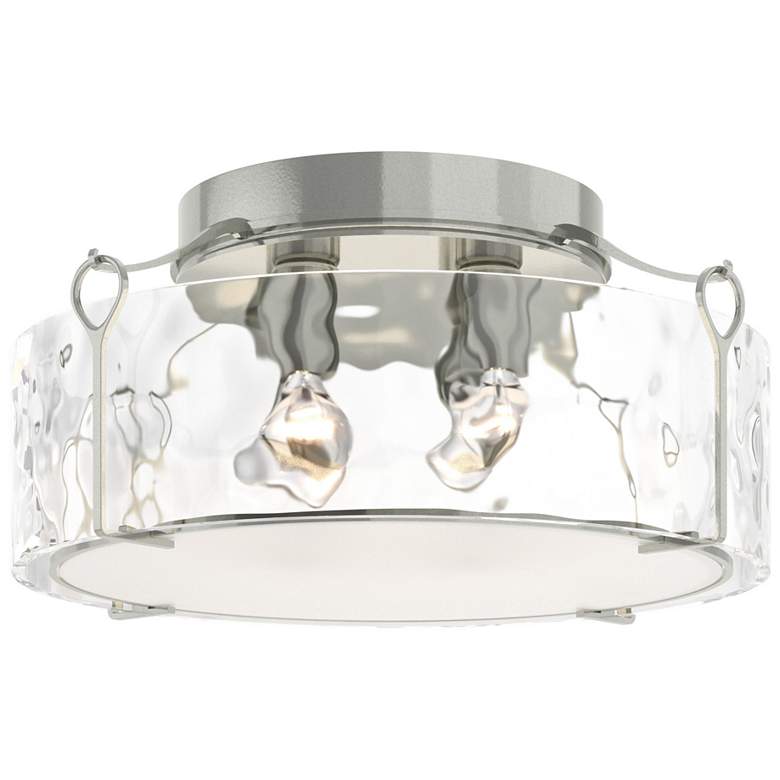 Image 1 Bow Large Semi-Flush - Sterling - Water Glass