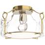 Bow Medium Semi-Flush - Brass - Water Glass