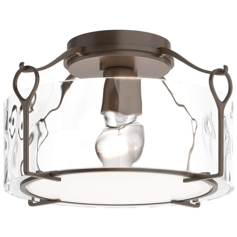 Image 1 Bow Medium Semi-Flush - Bronze - Water Glass