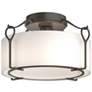 Bow Medium Semi-Flush - Dark Smoke - Opal Glass