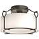 Bow Medium Semi-Flush - Dark Smoke - Opal Glass