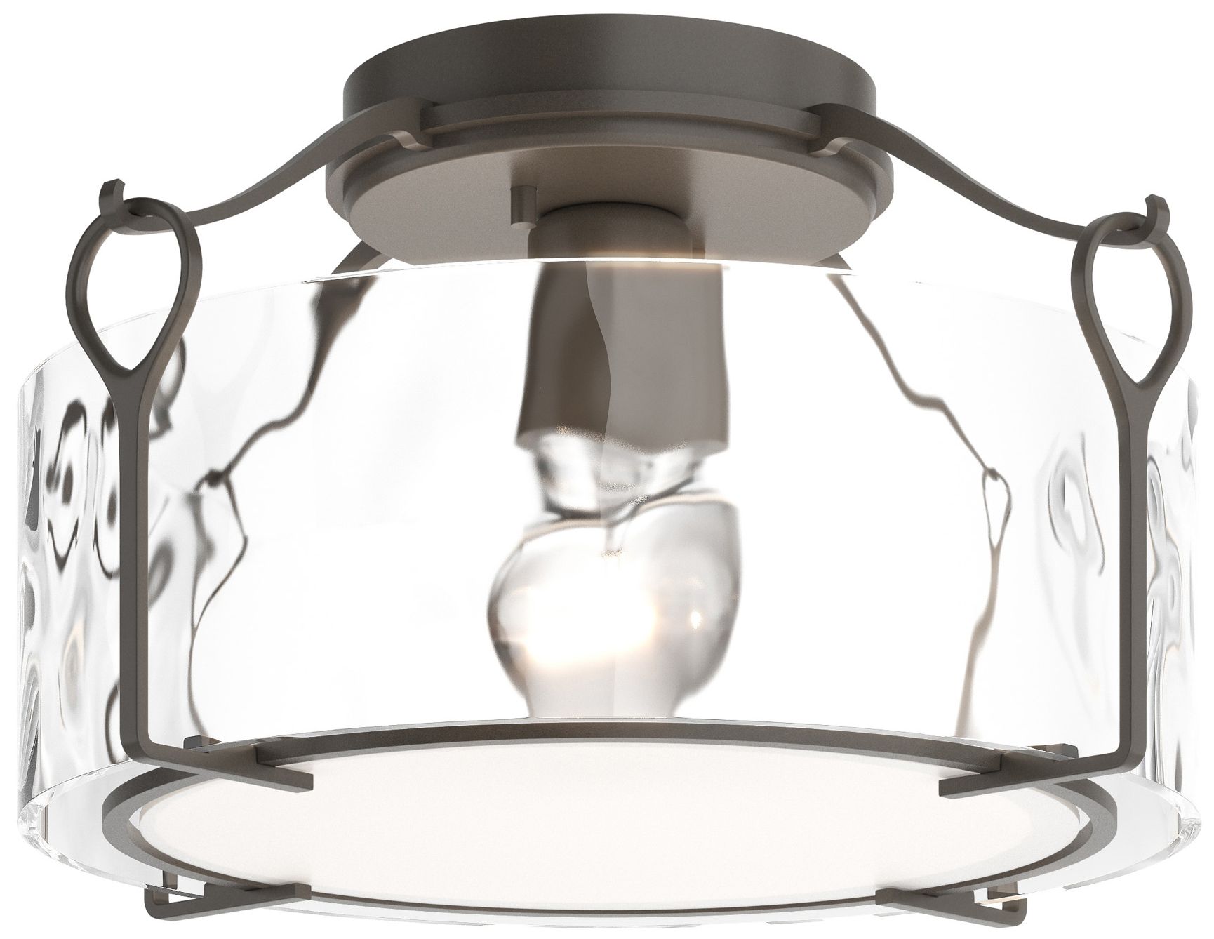 Bow Medium Semi-Flush - Dark Smoke - Water Glass - Made to Order