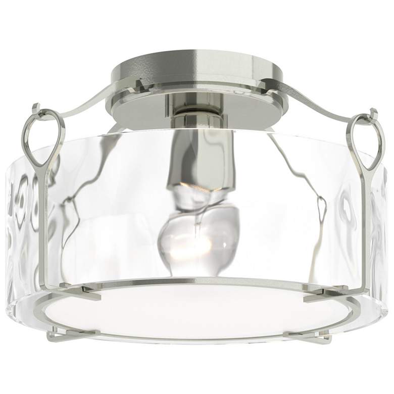 Image 1 Bow Medium Semi-Flush - Sterling - Water Glass