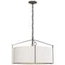 Bow Pendant - Bronze Finish - Natural Anna Shade