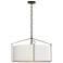 Bow Pendant - Bronze Finish - Natural Anna Shade