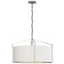 Bow Pendant - Sterling Finish - Natural Anna Shade