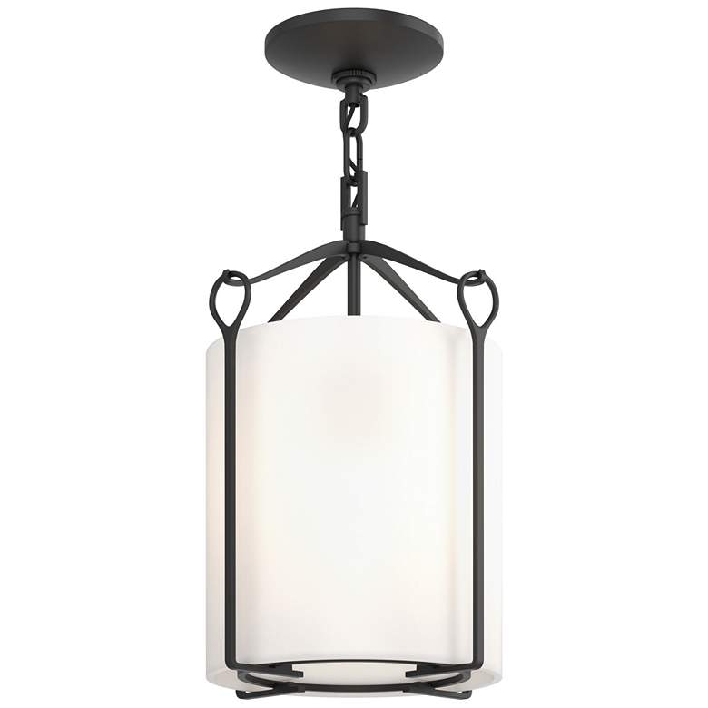 Image 1 Bow Semi-Flush - Black - Opal Glass
