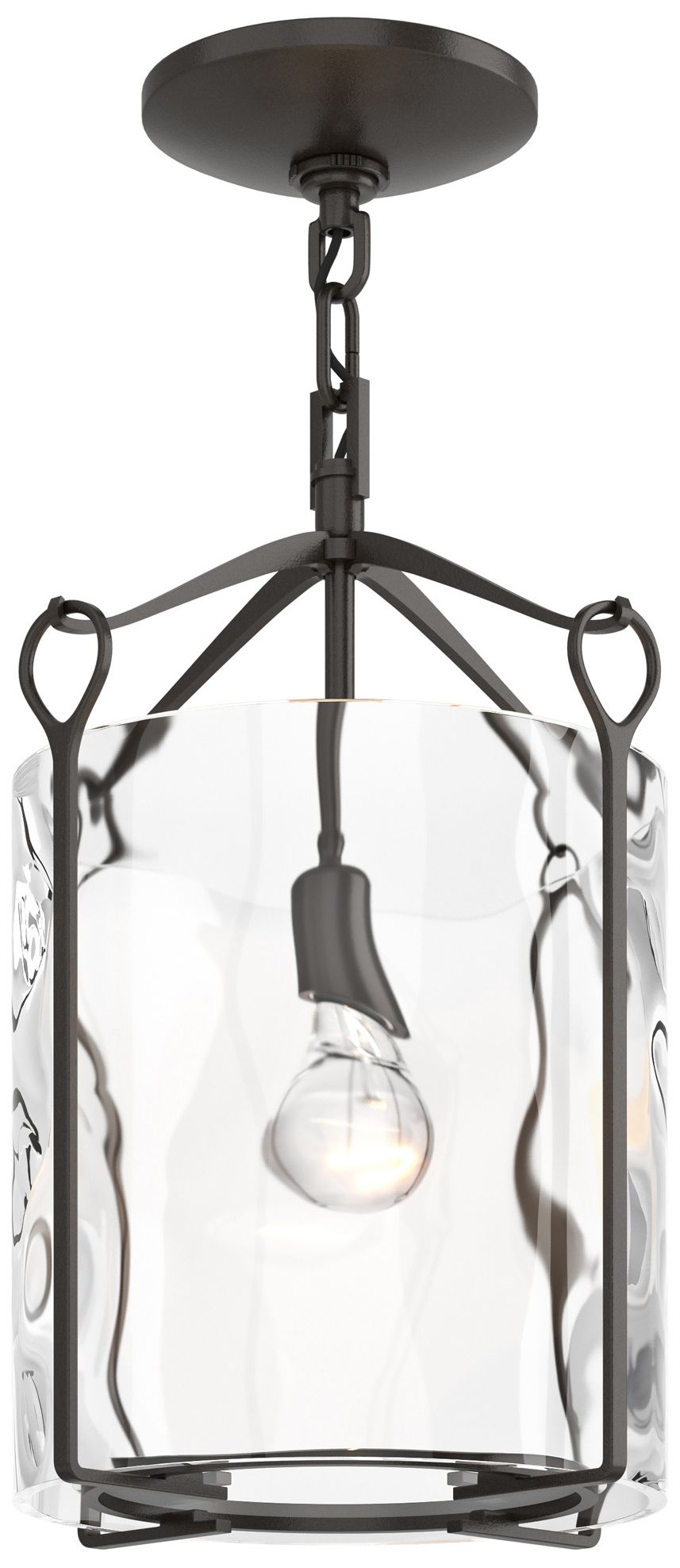Bow Semi-Flush - Oil Rubbed Bronze - Water Glass - Made to Order