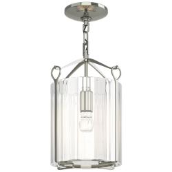 Bow Semi-Flush - Sterling - Clear Fluted Glass