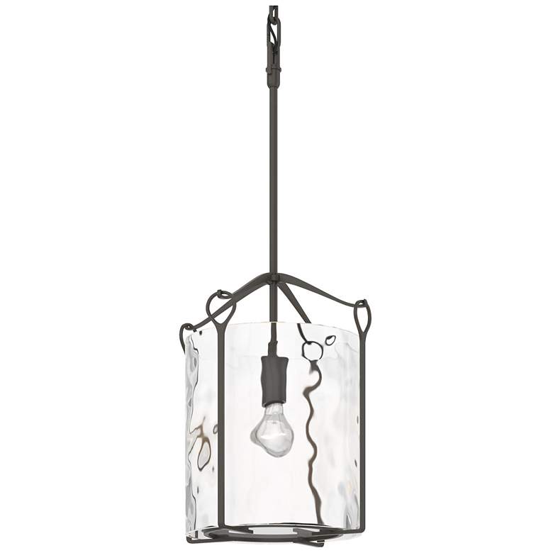 Image 1 Bow Tall Mini Pendant - Dark Smoke Finish - Water Glass