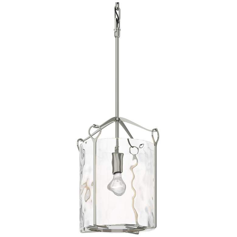 Image 1 Bow Tall Mini Pendant - Sterling Finish - Water Glass