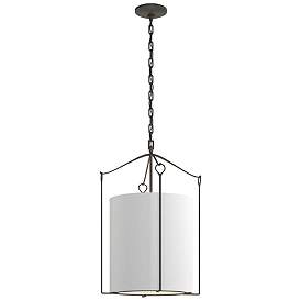 Image1 of Bow Tall Pendant - Natural Iron Finish - Natural Anna Shade