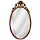 Bow Top 40" High Bronze Oval Wall Mirror