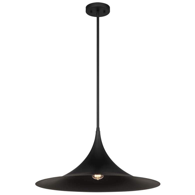 Image 1 Bowdin 1-Light Pendant in Matte Black