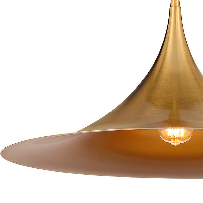 Image 2 Bowdin 1-Light Pendant in Warm Brass more views