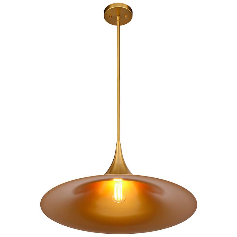 Image 3 Bowdin 1-Light Pendant in Warm Brass more views