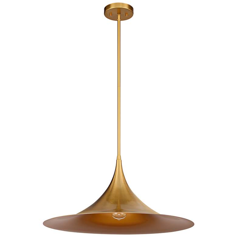 Image 4 Bowdin 1-Light Pendant in Warm Brass more views