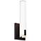 Bowen 14.25" High Black LED Wall Sconce with White Acrylic Shade