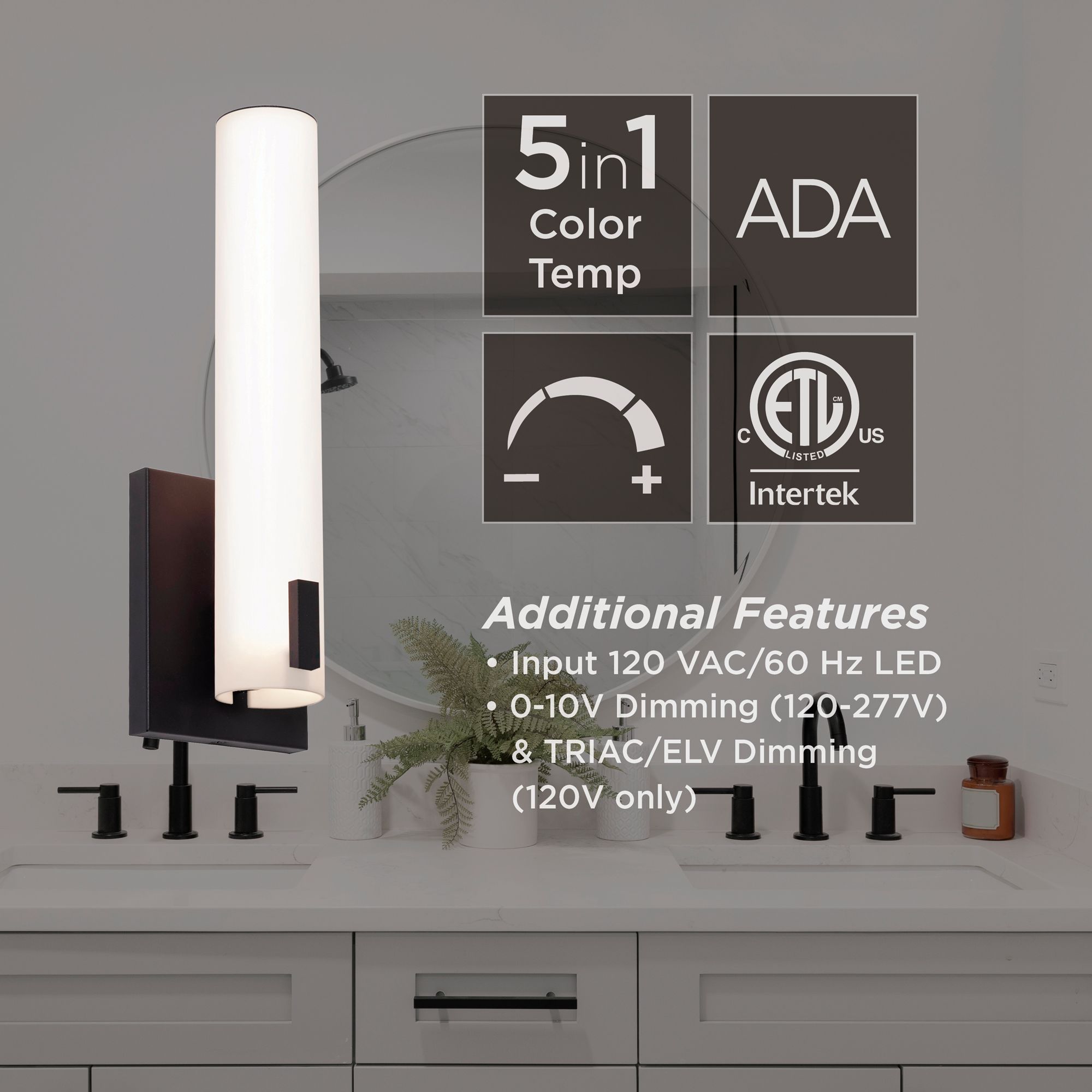 Image 6 Bowen 14.25" High Black LED Wall Sconce with White Acrylic Shade more views