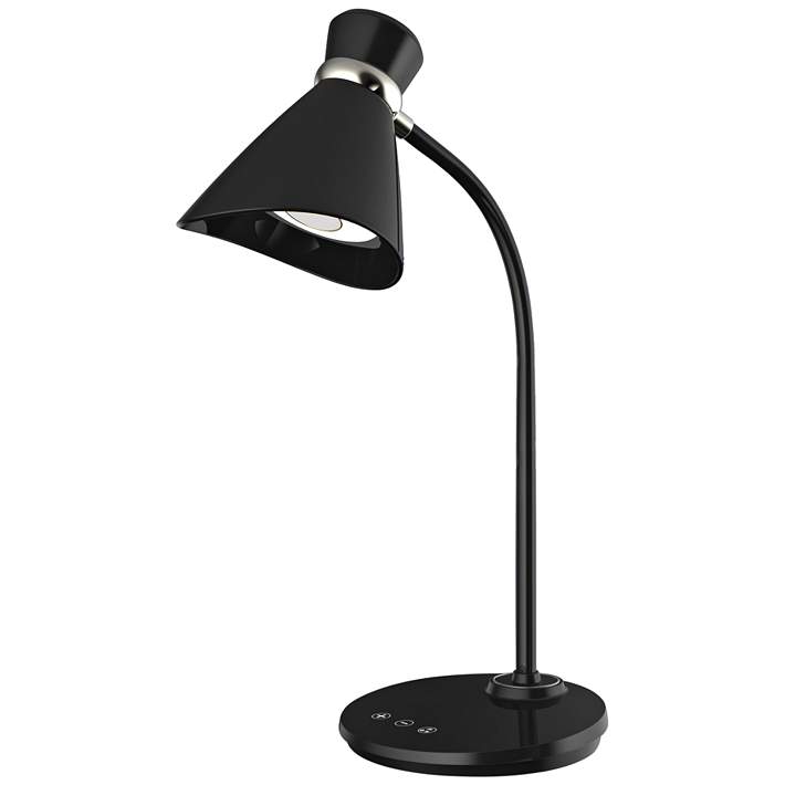 Bowen 16 High LED Desk Lamp in Black with Touch Dimmer Control - #60E36