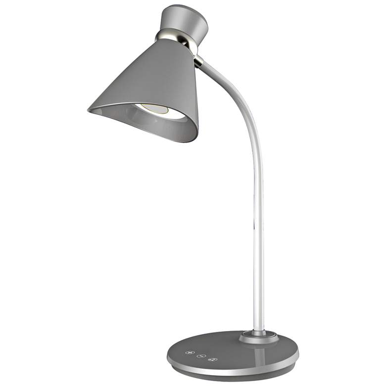 Image 2 Bowen 16" High Modern Silver Touch Dimmer Control LED Desk Lamp
