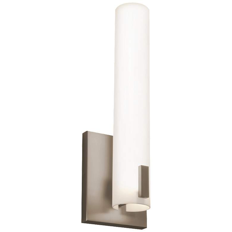 Image 1 Bowen - Wall Sconce - Satin Nickel Finish - White Acrylic Shade