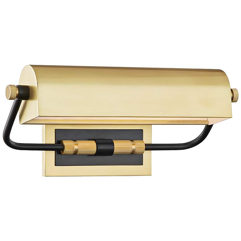 Image 1 Bowery 13 1/4" Wide Aged Old Bronze LED Picture Light