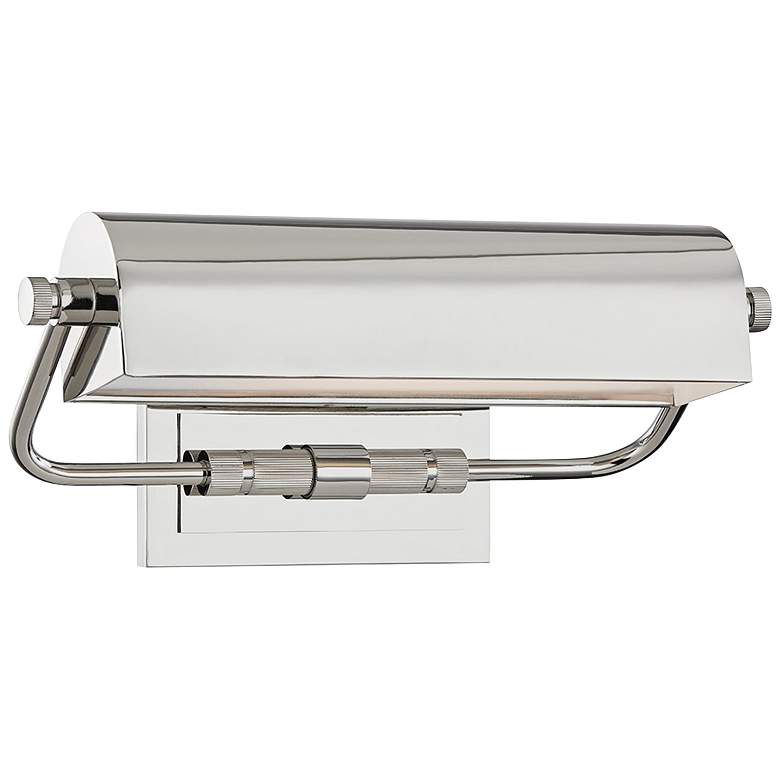 Image 1 Bowery 13 1/4 inch Wide Polished Nickel LED Picture Light