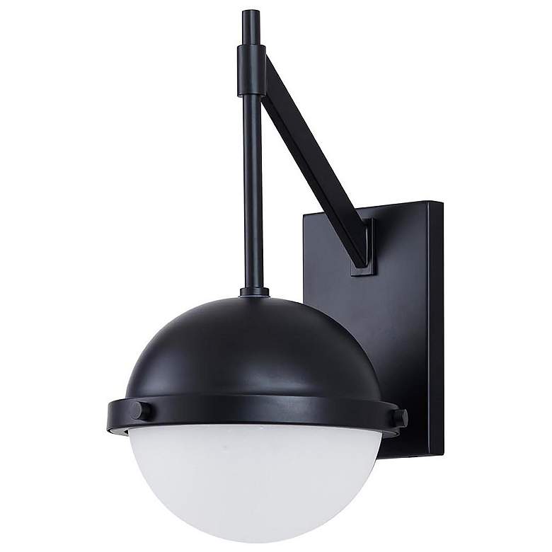 Image 3 Bowery 14 3/4"H Matte Black LED Indoor/Outdoor Wall Sconce more views