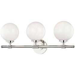 Bowery 23 3/4" Wide Polished Nickel 3-Light Bath Light