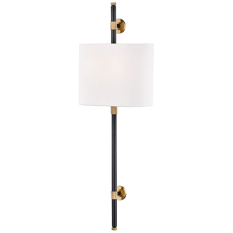 Image 1 Bowery 34" High Aged Old Bronze 2-Light Wall Sconce