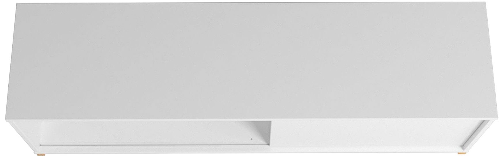 Bowery 55 1/4" Wide Matte White and Oak 2-Shelf TV Stand