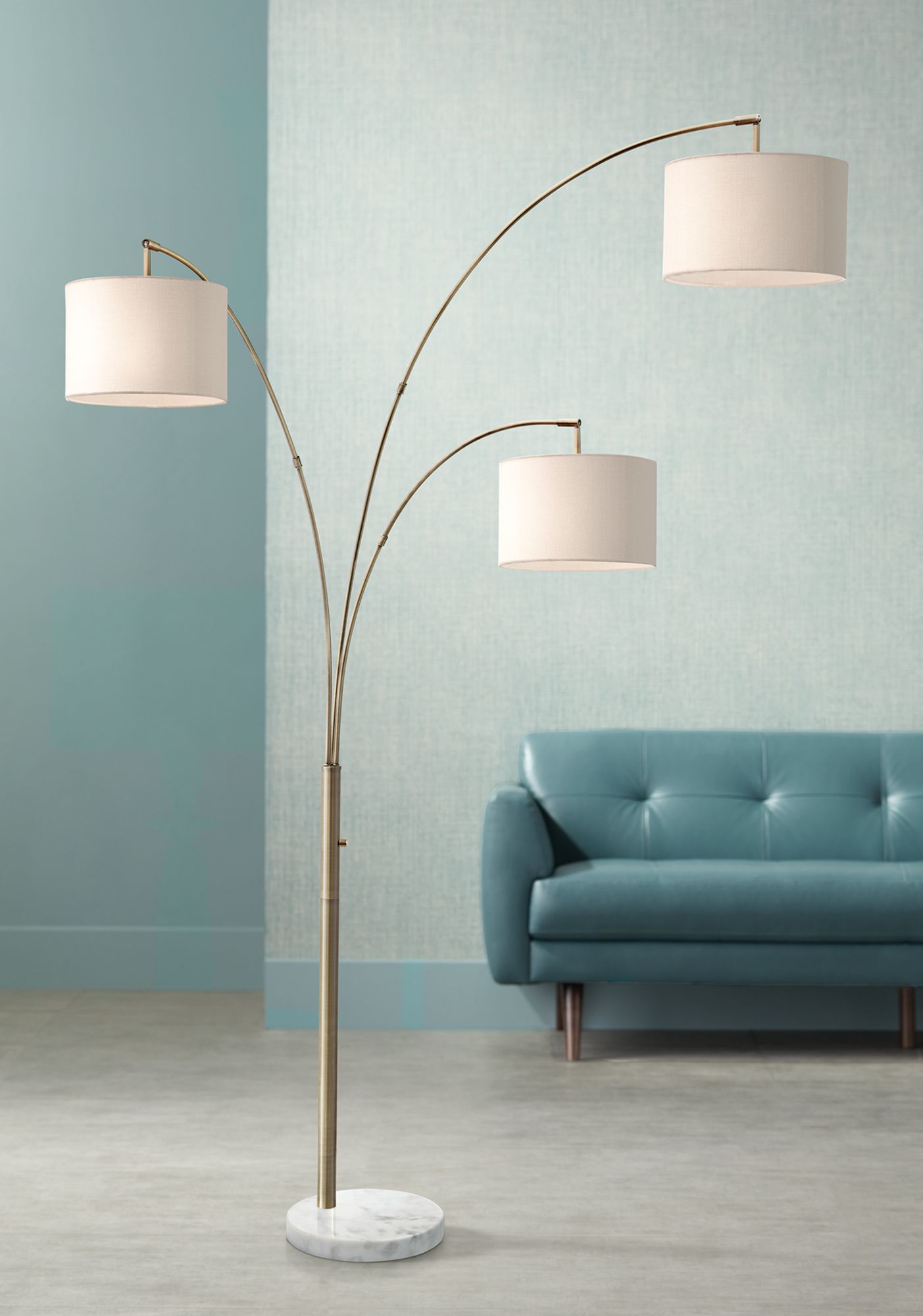 triple arm floor lamp